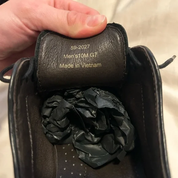 Johnston & Murphy men’s black wingtip Oxford dress shoes size 10! - Picture 3 of 6